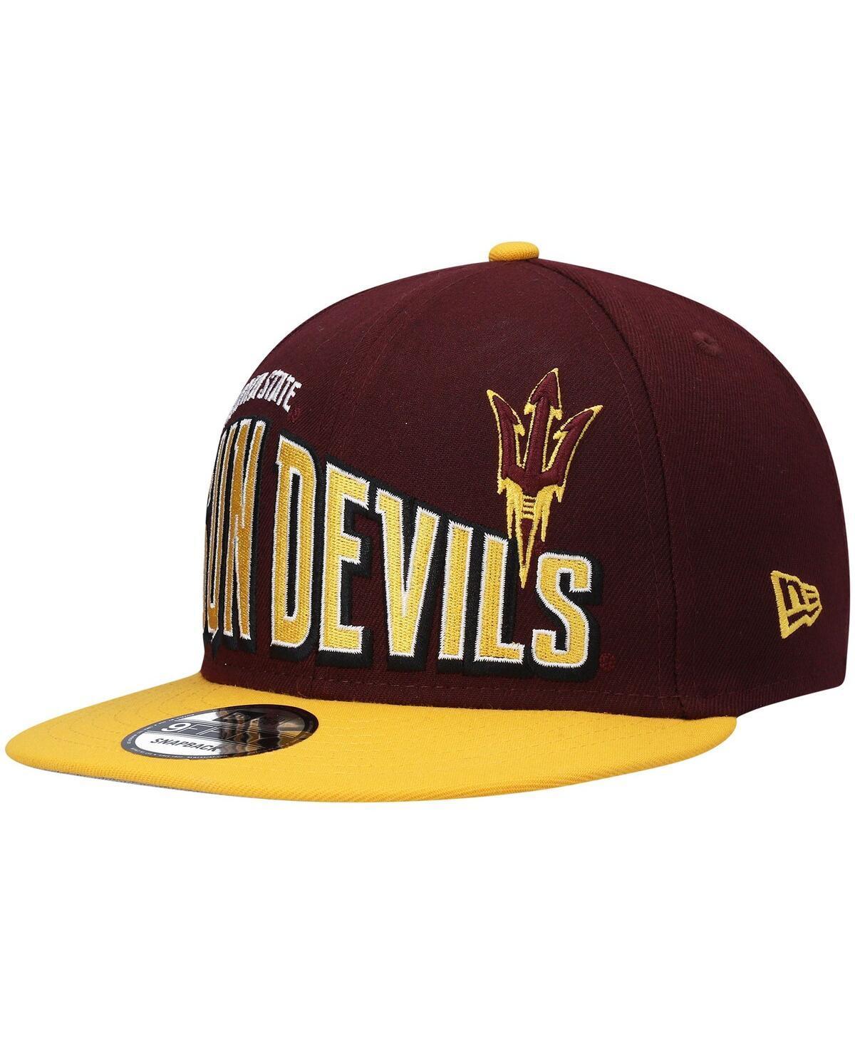 Mens New Era Maroon Arizona State Sun Devils Two-Tone Vintage-Like Wave 9FIFTY Snapback Hat Product Image