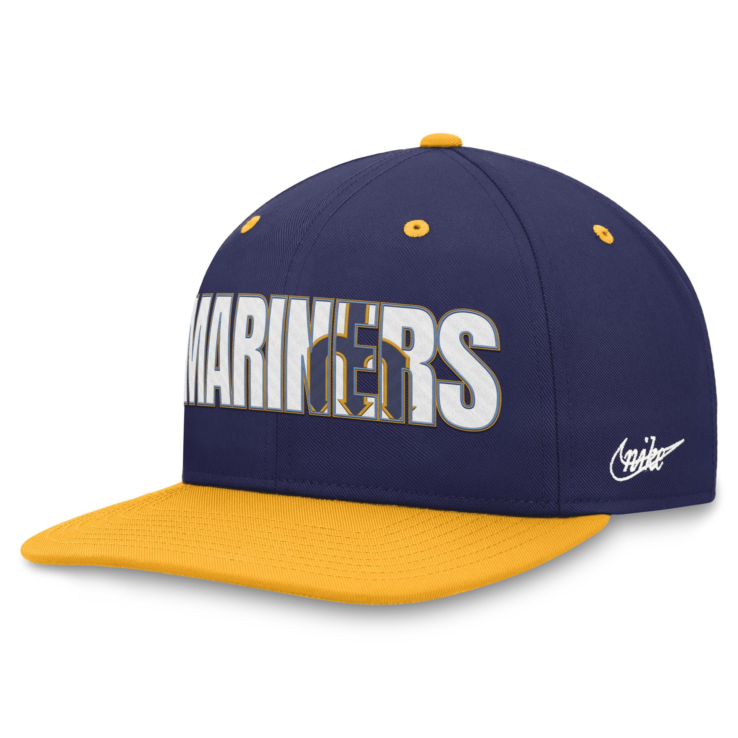 Mens Nike Royal Seattle Mariners Cooperstown Collection Pro Snapback Hat Product Image