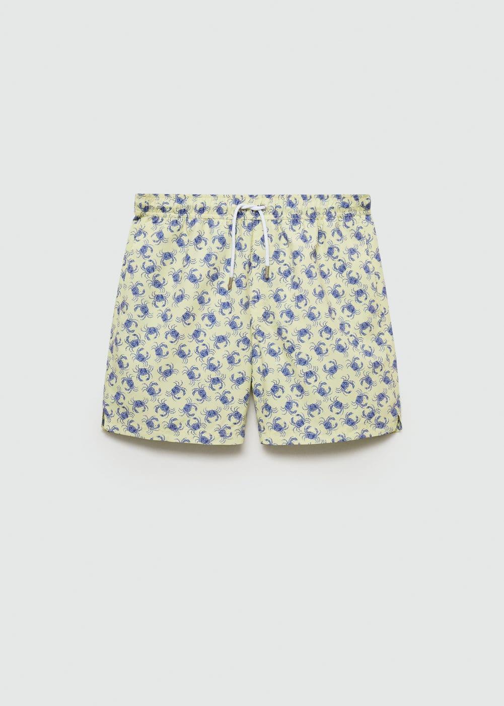 Crab-print swimsuit - Men | MANGO USA Product Image