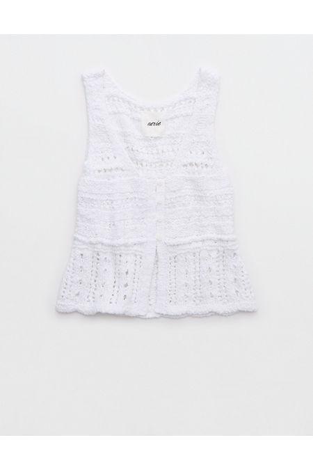 Aerie Crochet Sweater Vest Top Women's Product Image