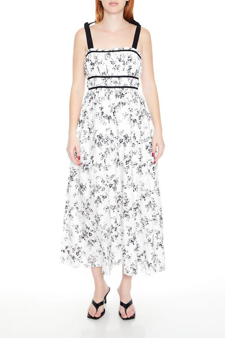 Floral Print Eyelet Maxi Dress | Forever 21 Product Image