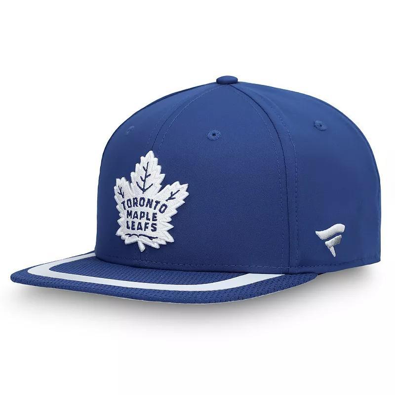 Mens Fanatics Branded Blue/White Toronto Maple Leafs 2020 NHL Draft Authentic Pro Snapback Adjustable Hat Product Image