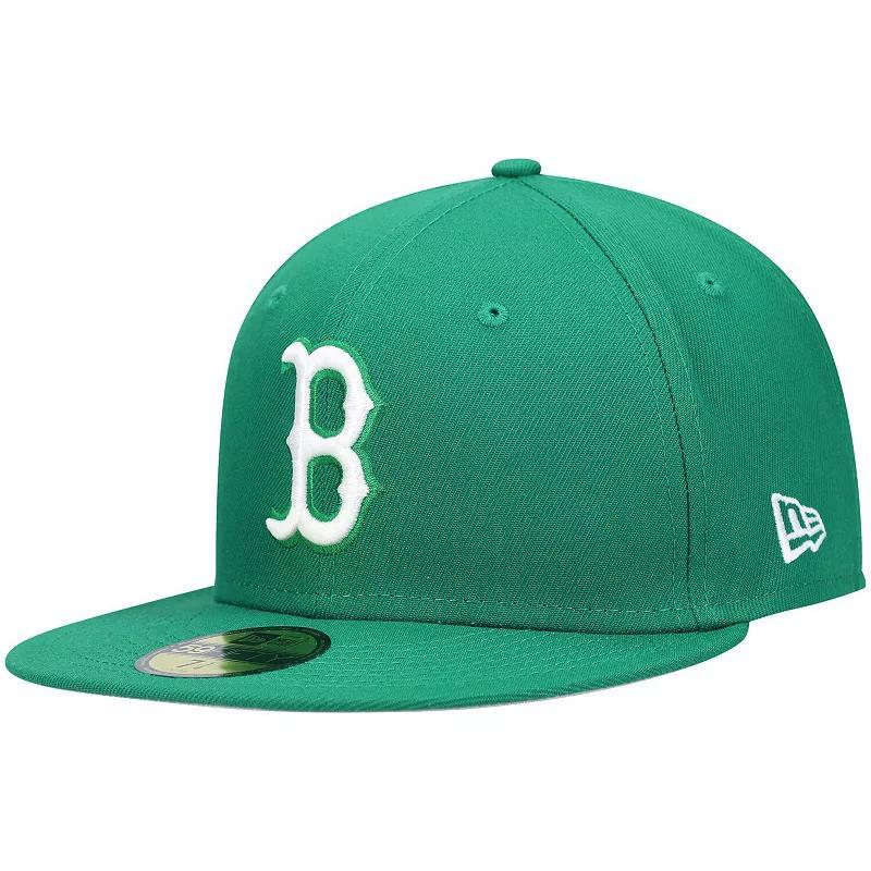 Mens New Era Boston Red Sox Logo White 59FIFTY Fitted Hat Product Image