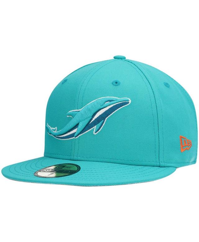 Mens Aqua Miami Dolphins Omaha Elemental 59FIFTY Fitted Hat Product Image