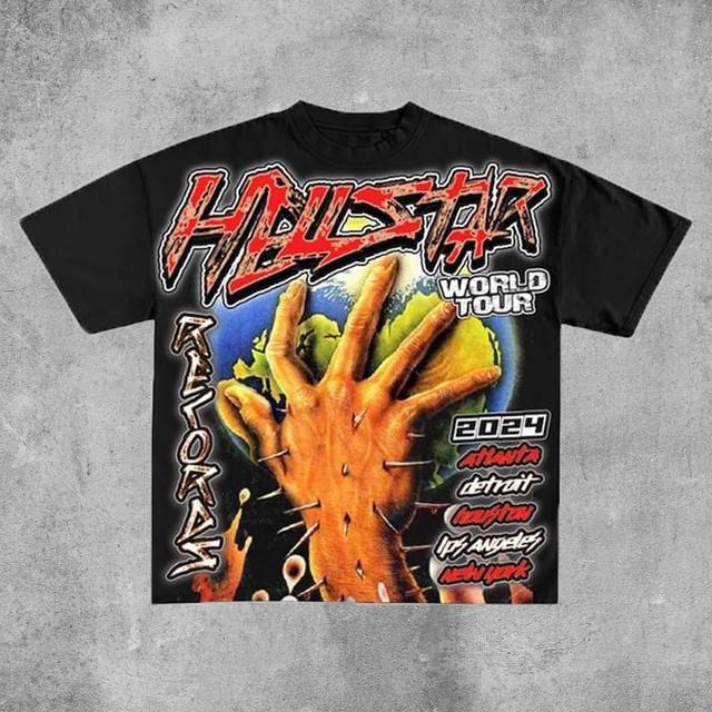 Vintage Hellstar The World Is Your Graphic Cotton Short Sleeve T-Shirt Product Image