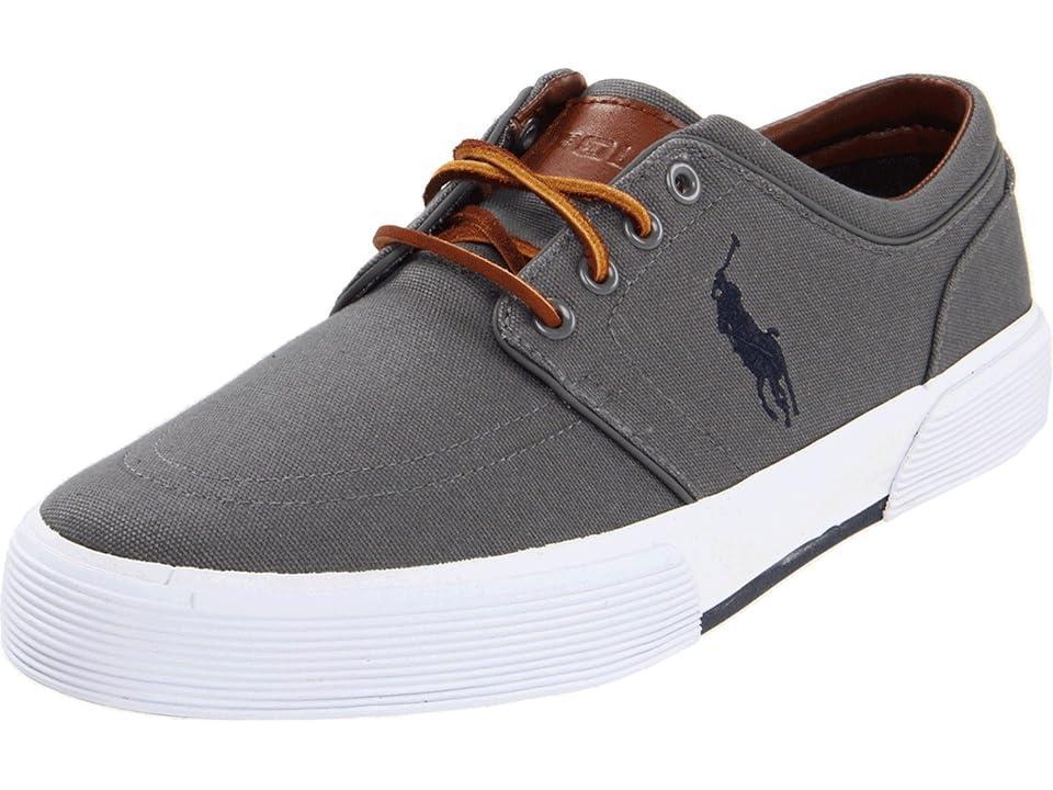 Polo Ralph Lauren Faxon Low-Top Canvas Sneaker (Grey) Men's Lace up casual Shoes Product Image