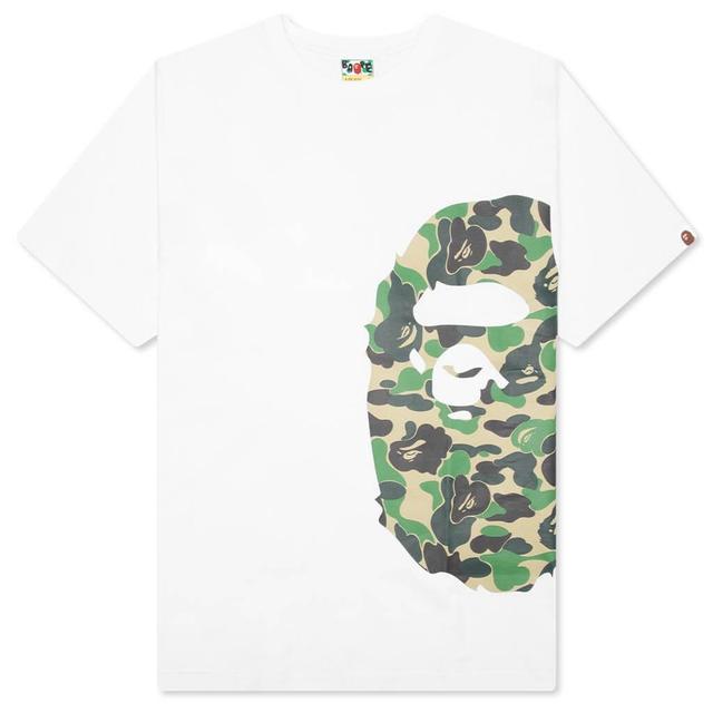 Abc Camo Side Big Ape Head Tee - White/Green Male Product Image