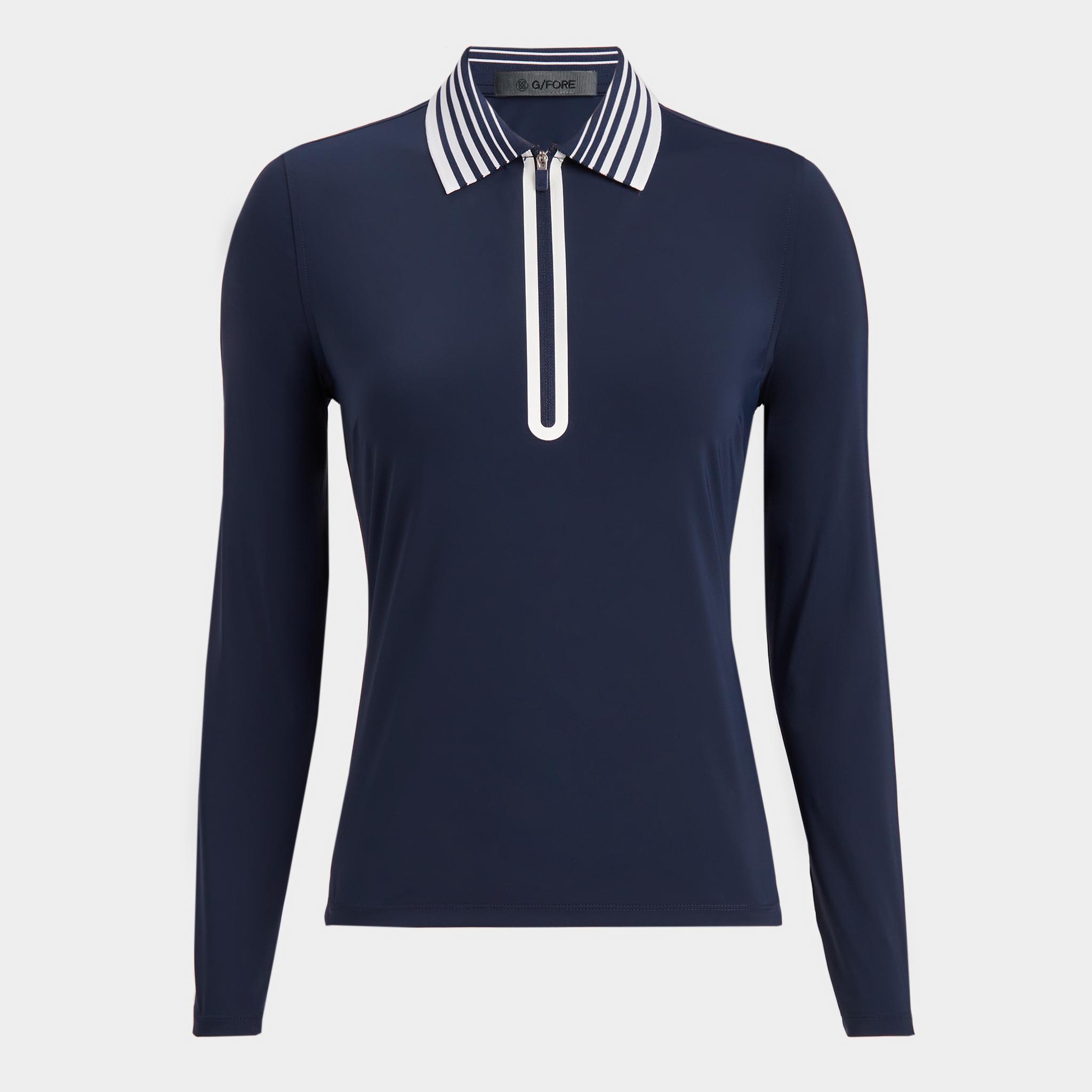 SILKY TECH NYLON QUARTER ZIP POLO product image