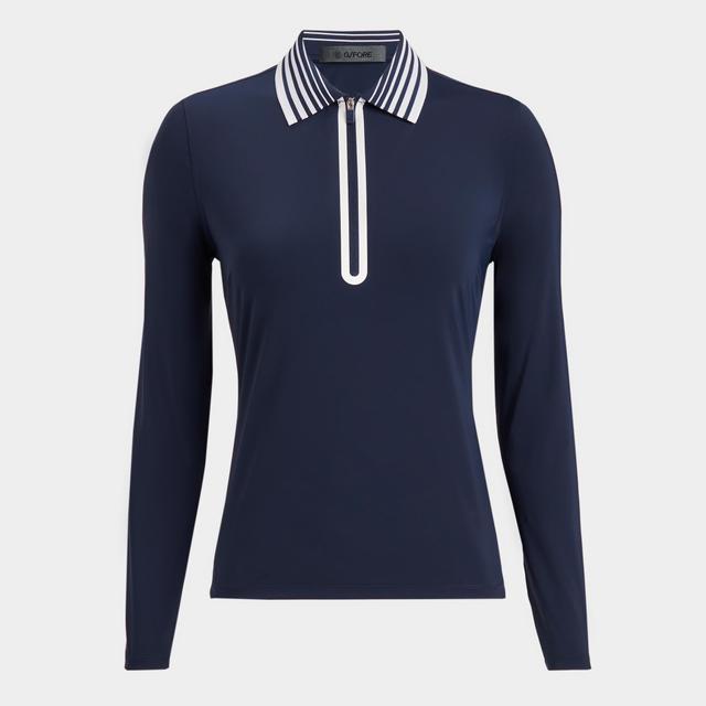 SILKY TECH NYLON QUARTER ZIP POLO Product Image