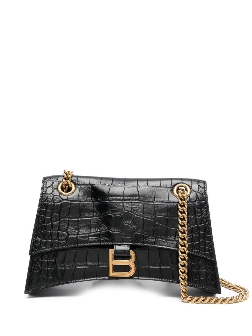 BALENCIAGA Black Crush Chain Small Shoulder Bag Product Image