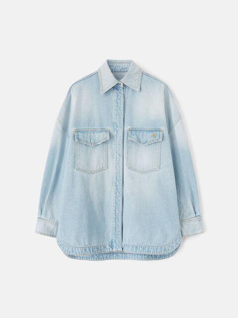 Sky blue shirt jacket Product Image