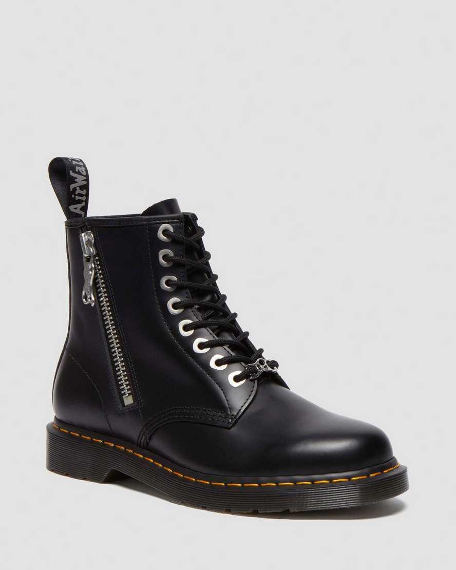 DR MARTENS 1460 Zip Smooth Leather Lace Up Boots Product Image