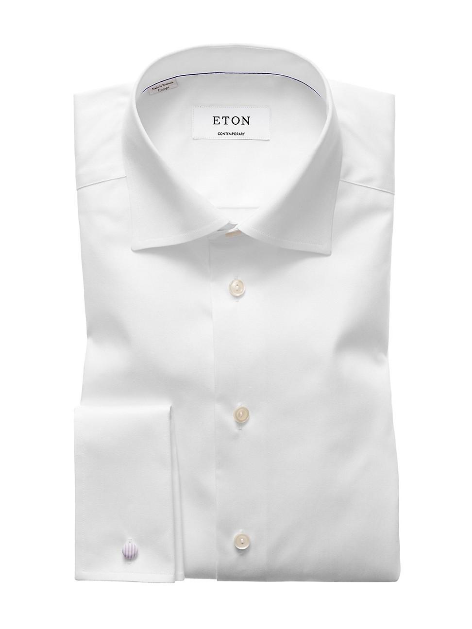 Mens Contemporary-Fit Herringbone Twill Dress Shirt Product Image