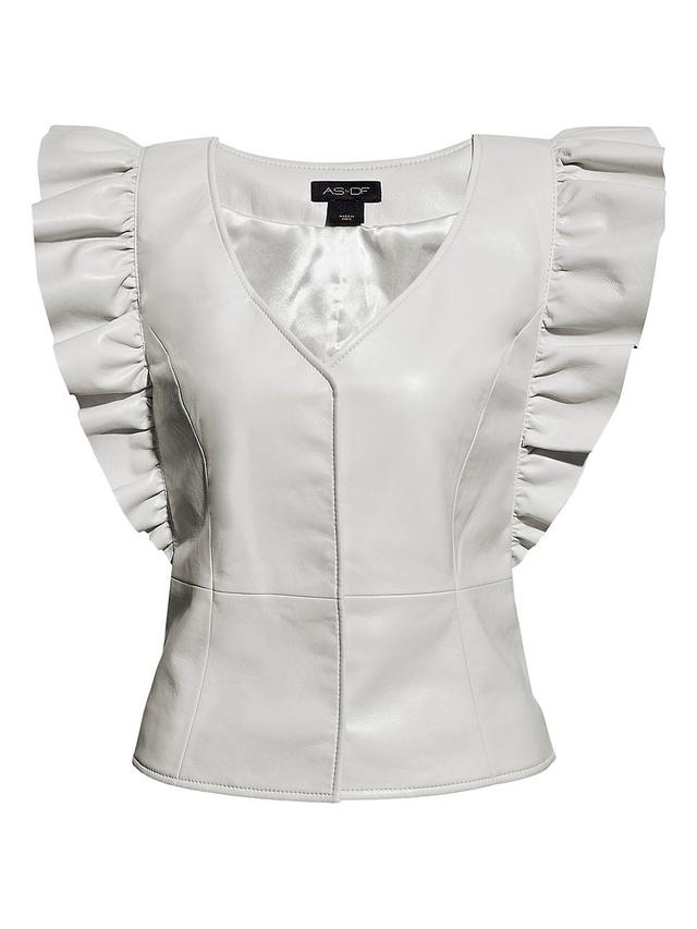 Womens Sylvia Recycled Leather Top Product Image