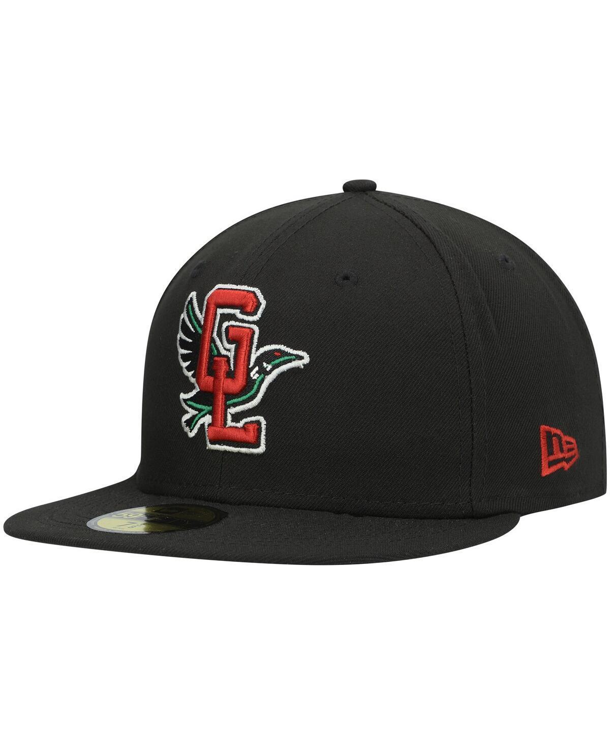 Mens New Era Black Great Lakes Loons Authentic Collection Road 59FIFTY Fitted Hat Product Image