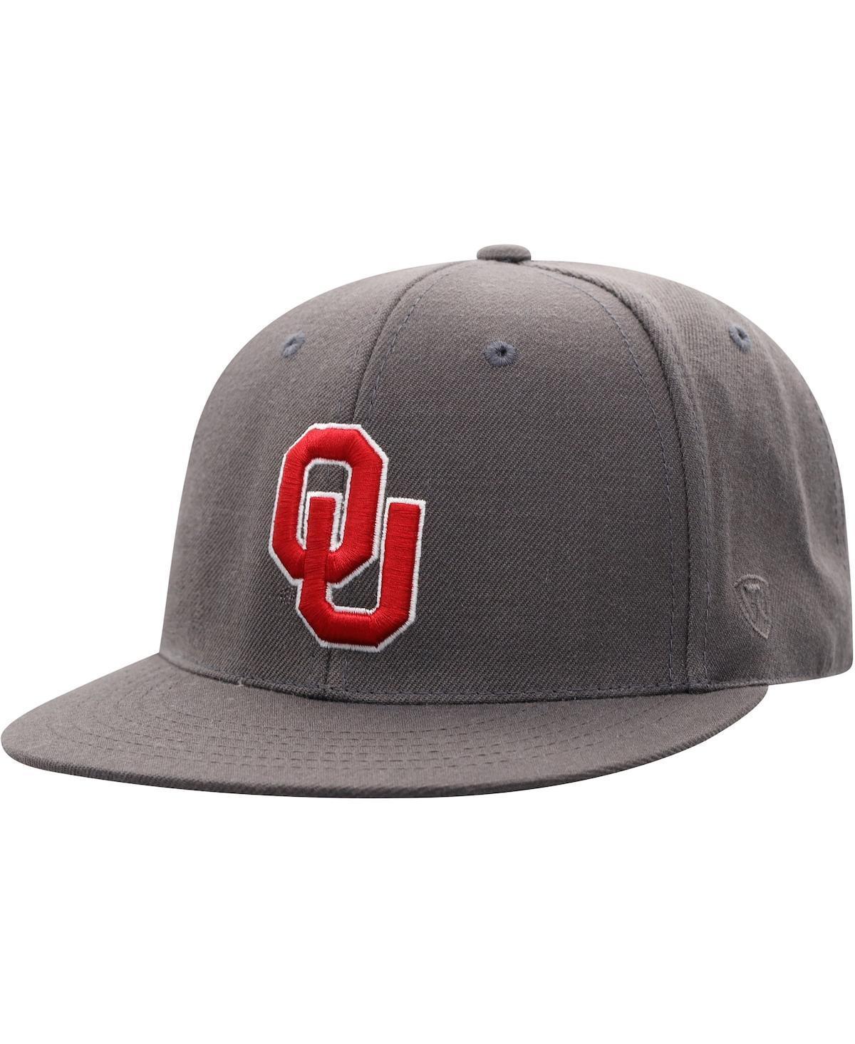 Mens Charcoal Oklahoma Sooners Team Color Fitted Hat Product Image