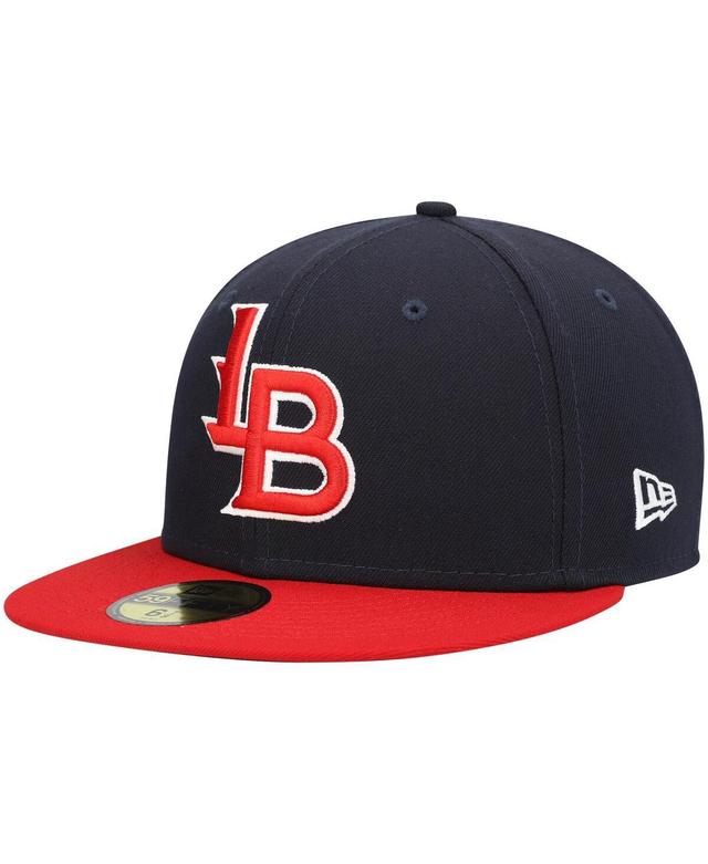 Mens New Era Navy Louisville Bats Authentic Collection Team Alternate 59FIFTY Fitted Hat Product Image