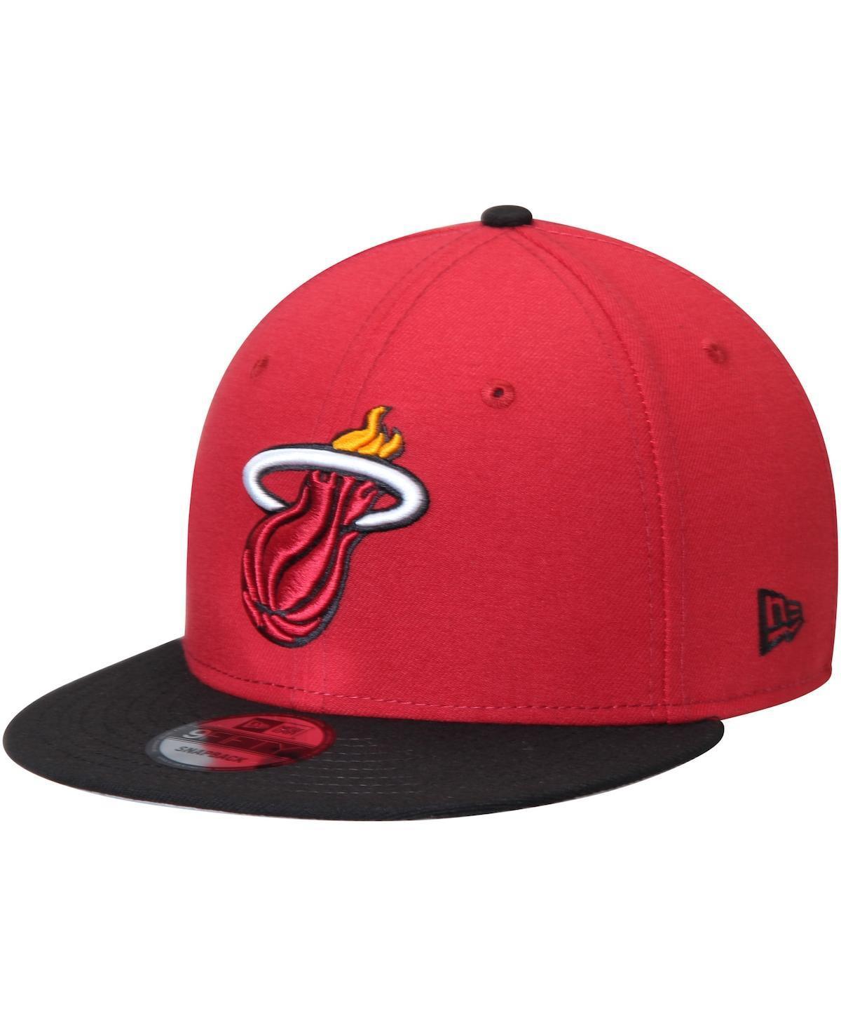 Mens New Era /Black Miami Heat 2-Tone 9FIFTY Adjustable Snapback Hat Product Image