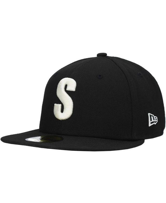 Mens New Era Black Seattle Mariners Cooperstown Collection Turn Back The Clock Steelheads 59FIFTY Fitted Hat Product Image