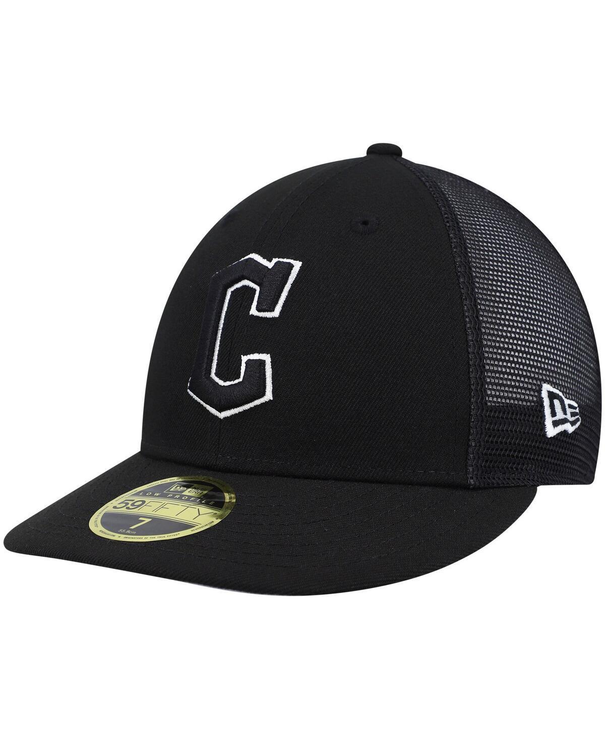 Mens New Era Black Cleveland Guardians Batting Practice Low Profile 59FIFTY Fitted Hat Product Image