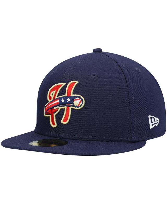 Men's New Era Navy Harrisburg Senators Authentic Collection Road 59FIFTY Fitted Hat Product Image