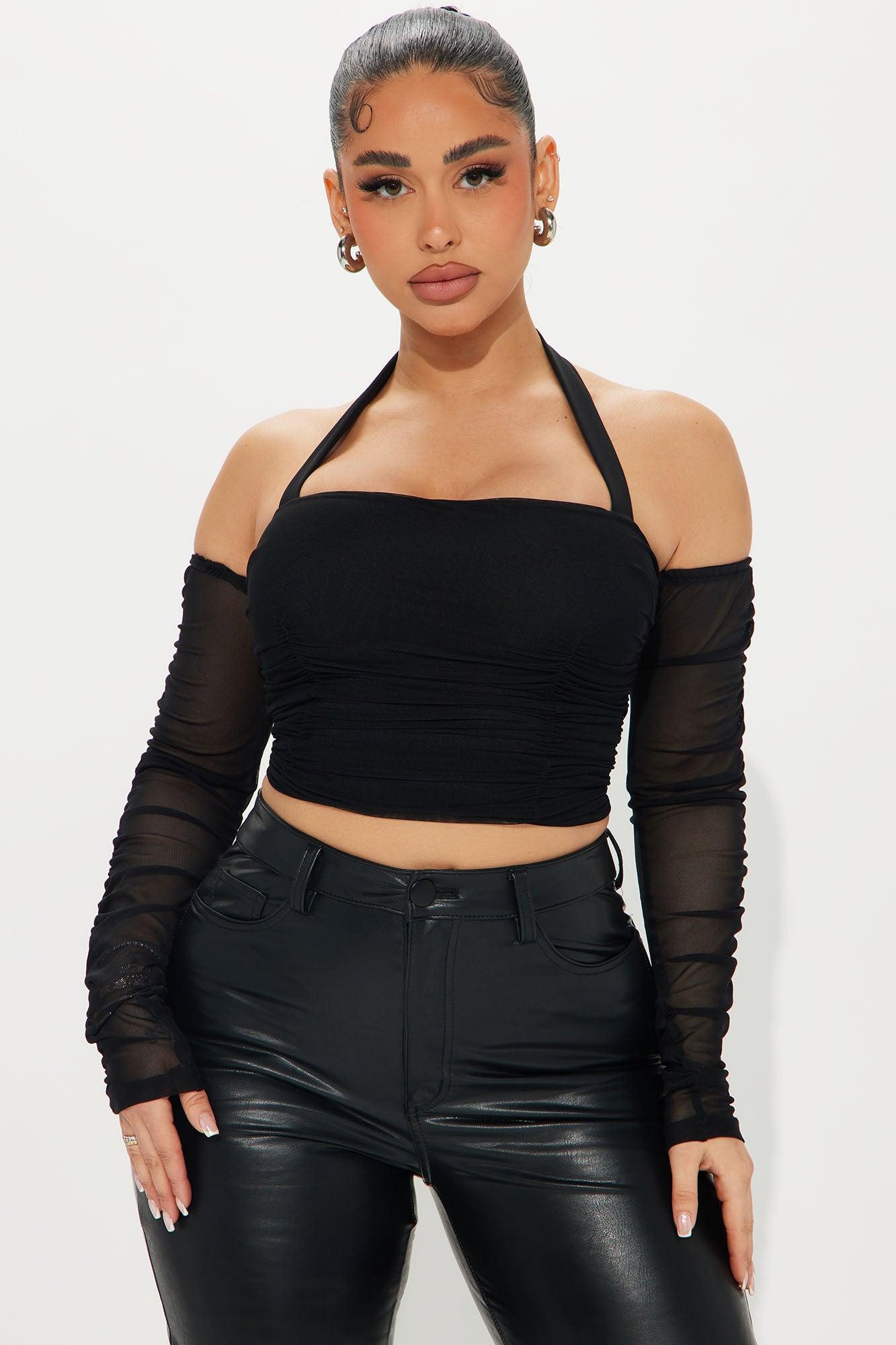 Charlette Mesh Top - Black Product Image