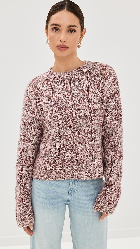 Sablyn Tristan M Marled Cashmere Crew Neck Pullover | Shopbop Product Image