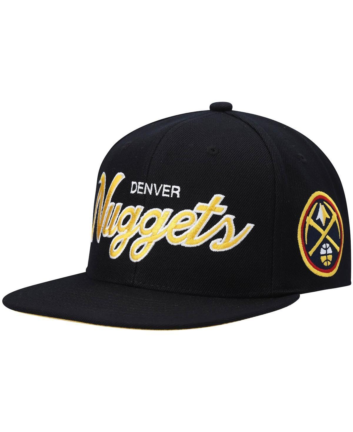 Mens Mitchell & Ness Denver Nuggets Hardwood Classics Script 2.0 Snapback Hat Product Image