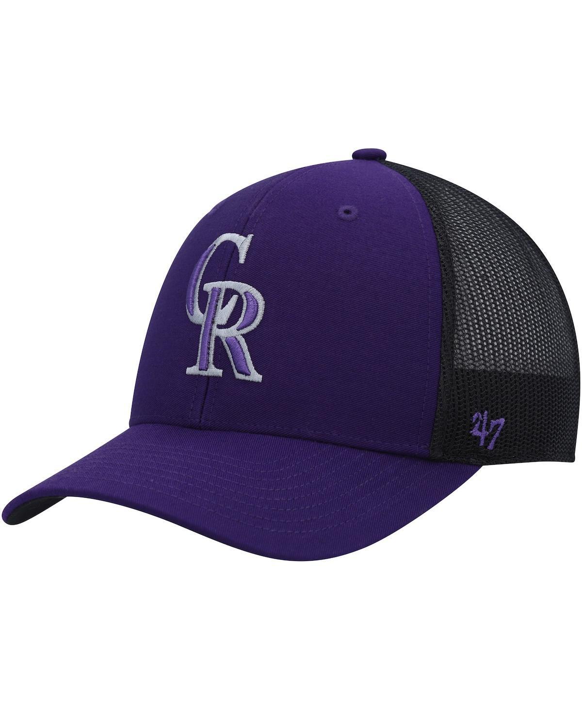 Mens 47 Colorado Rockies Secondary Trucker Snapback Hat Product Image