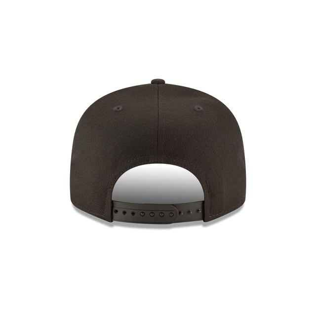 Los Angeles Dodgers Basic Black on Black 9FIFTY Snapback Hat Male Product Image