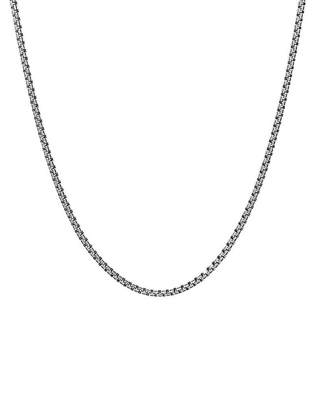 Mens The Chain Collection Sterling Silver Small Double Box Chain Necklace Product Image