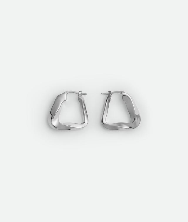 Small Twist Triangle Hoop Earrings Product Image