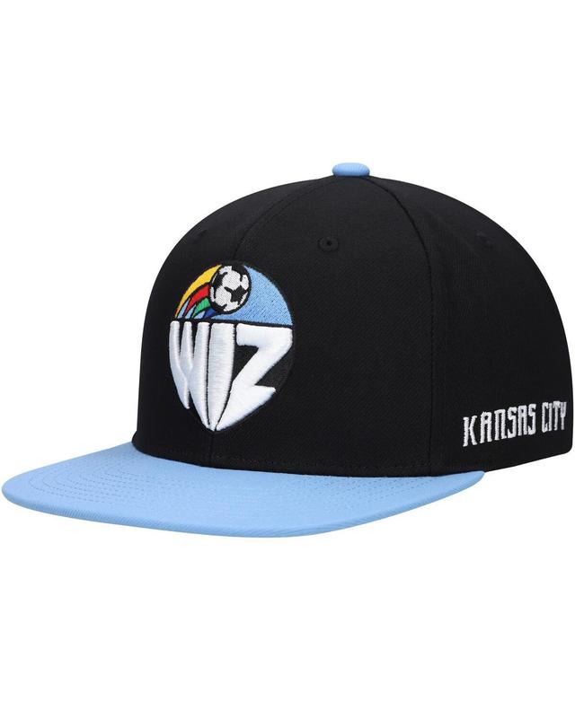 Mens Mitchell & Ness Black Sporting Kansas City Throwback Logo Snapback Hat Product Image