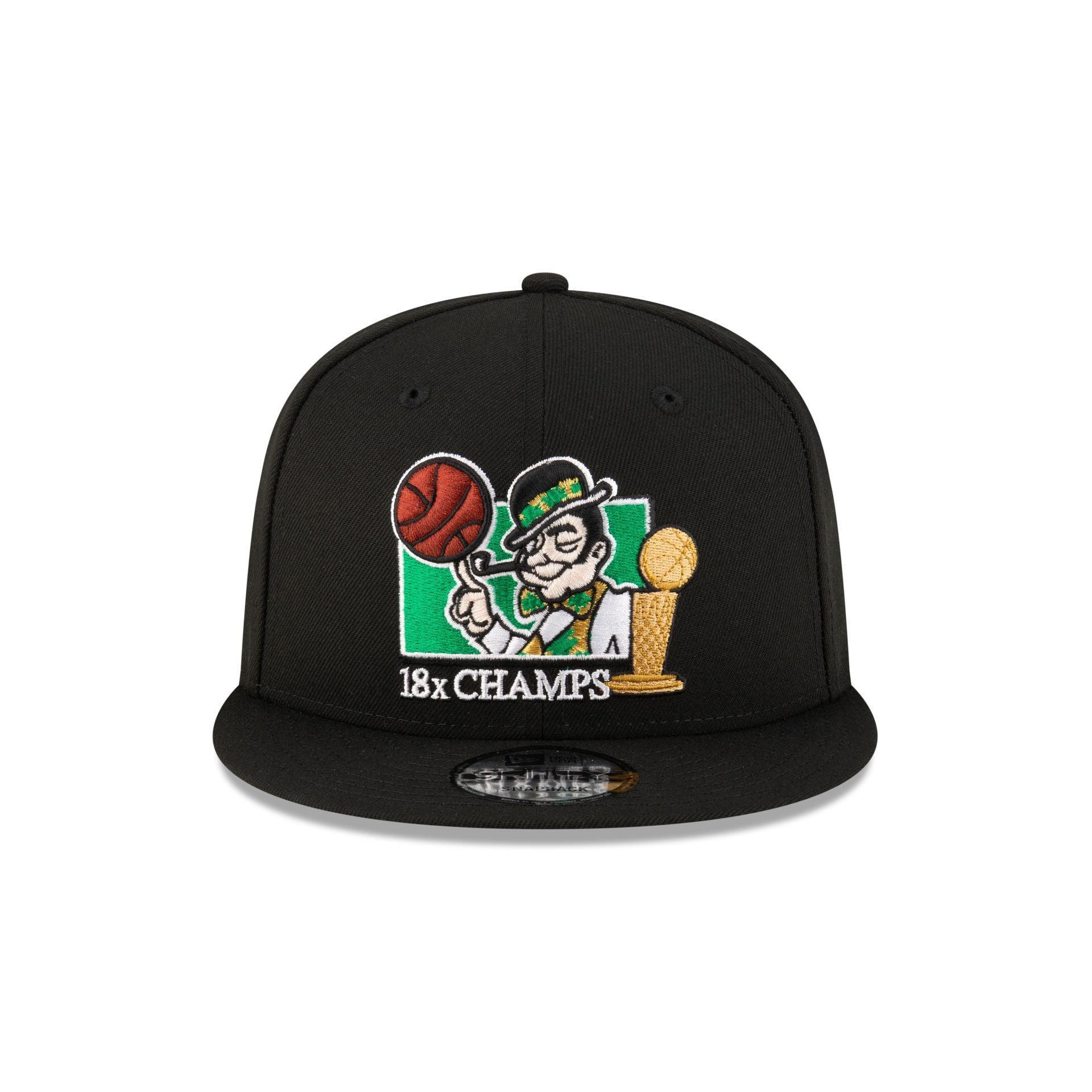 Boston Celtics 18x Champs Lucky Black 9FIFTY Snapback Hat Male Product Image