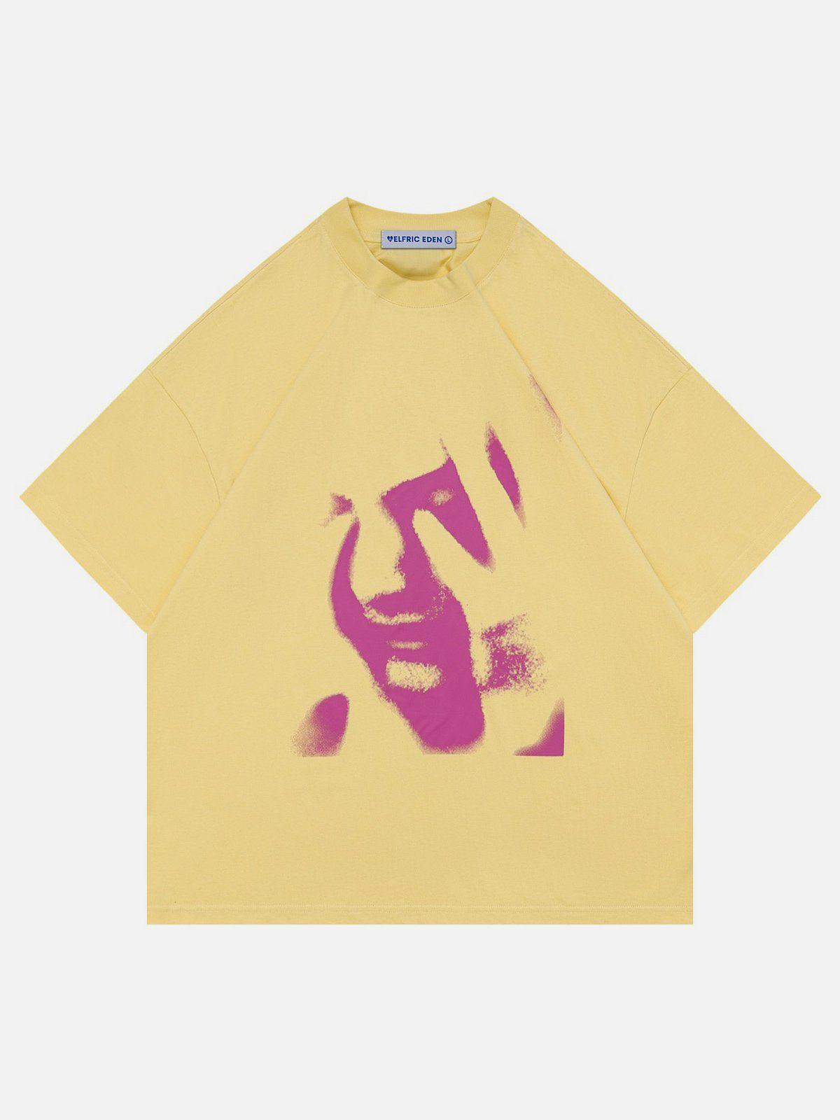 Aelfric Eden Abstract Face Print Tee Product Image