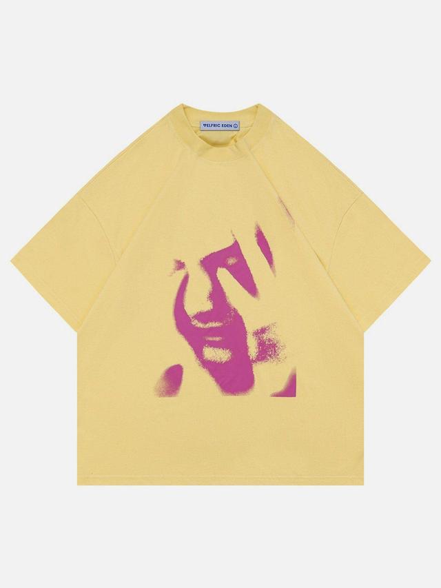 Aelfric Eden Abstract Face Print Tee Product Image