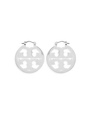 Tory Burch Small Miller Logo Hoop Earrings Product Image