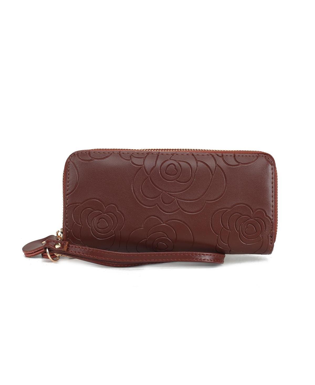 Mkf Collection Ellie Genuine Material Flower-Embossed Women s Wristlet Wallet by Mia K Product Image