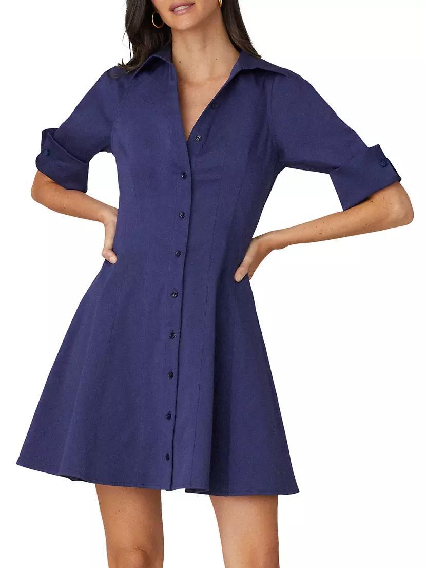 Bryce Cotton Elbow-Sleeve Shirtdress Product Image