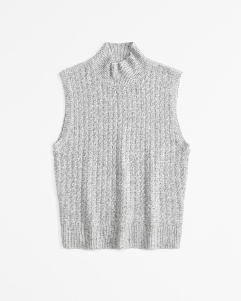 Sleeveless Cable Mockneck Top Product Image