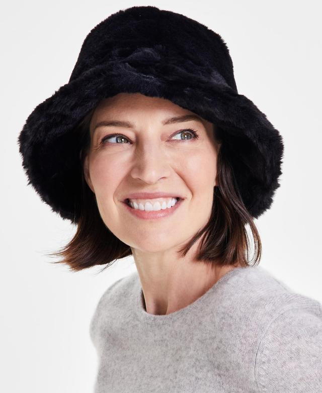 I.n.c. International Concepts Womens Faux-Fur Bucket Hat, Created for Macys Product Image