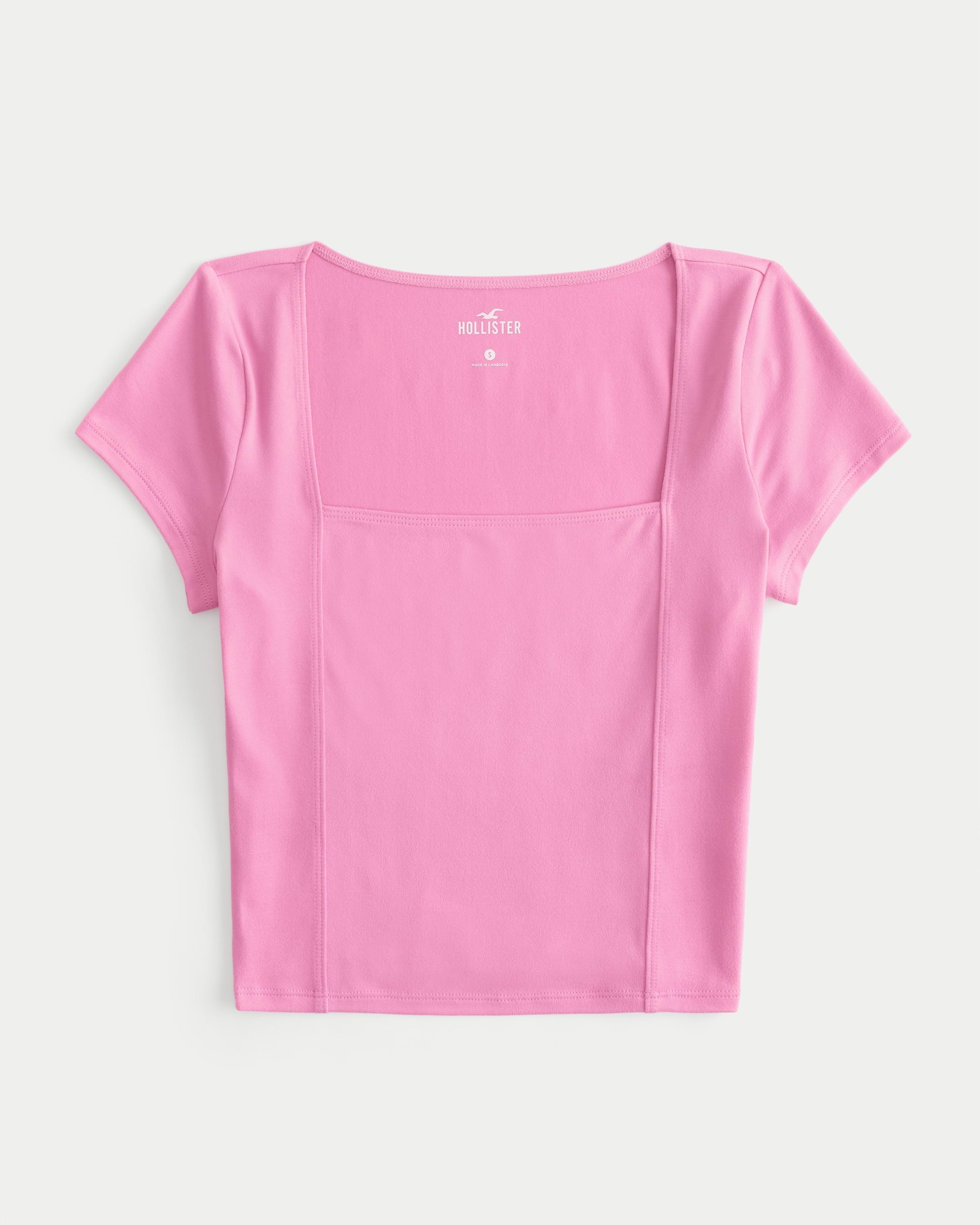 Seamed Square-Neck T-Shirt Product Image