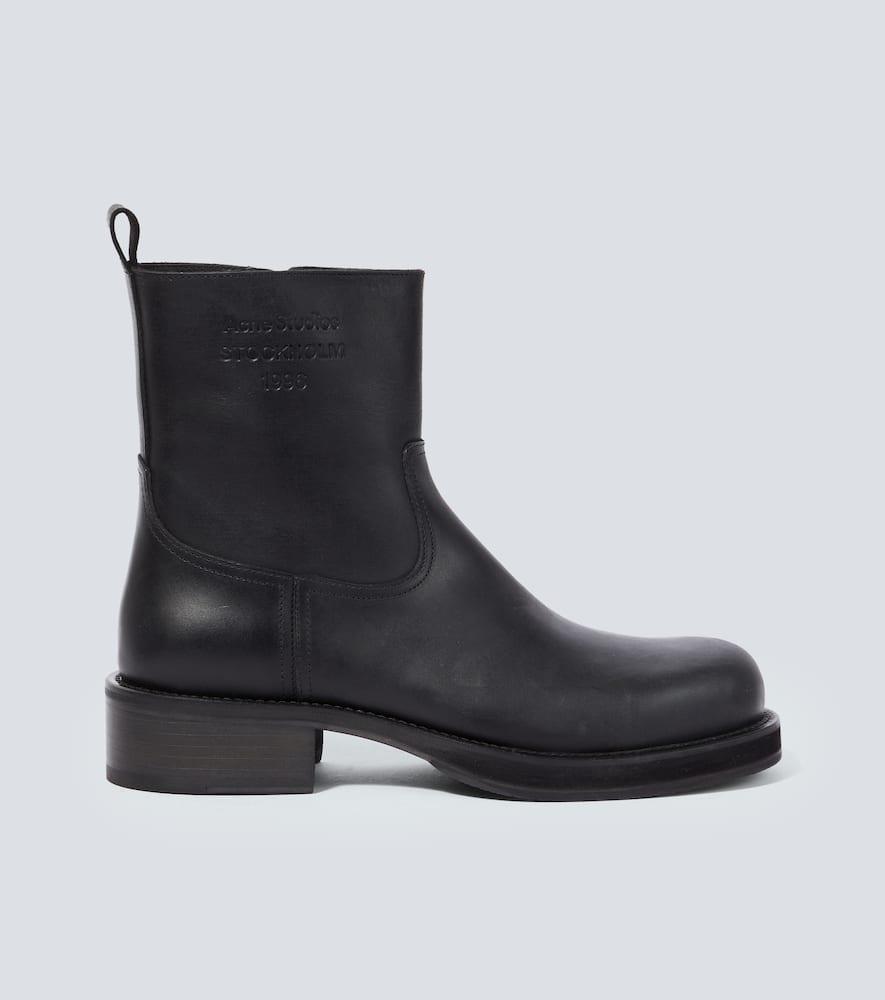 ACNE STUDIOS Leather Ankle Boots In Black Product Image