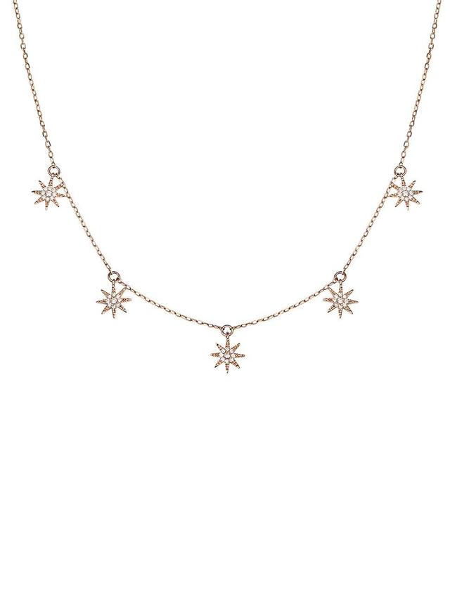 Womens Soleil 18K Rose Gold & Diamond Necklace Product Image