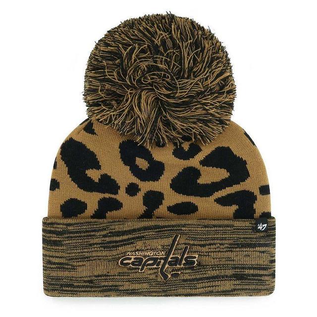 Womens 47 Leopard Washington Capitals Rosette Cuffed Knit Hat with Pom Product Image