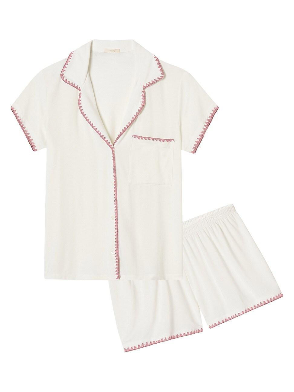 Eberjey Frida Whipstitch Short Pajama Set Product Image