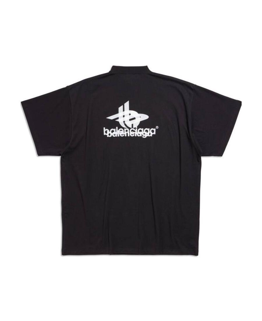 BALENCIAGA Layered Sports Cotton T-shirt In Black Product Image