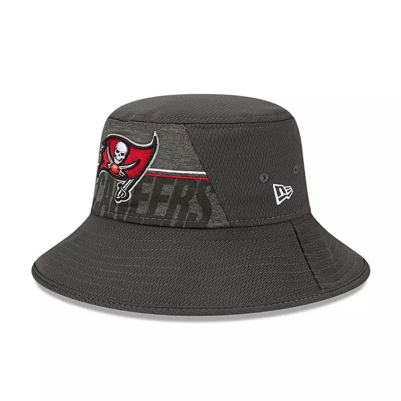 Mens New Era Pewter Tampa Bay Buccaneers 2023 NFL Training Camp Stretch Bucket Hat Product Image