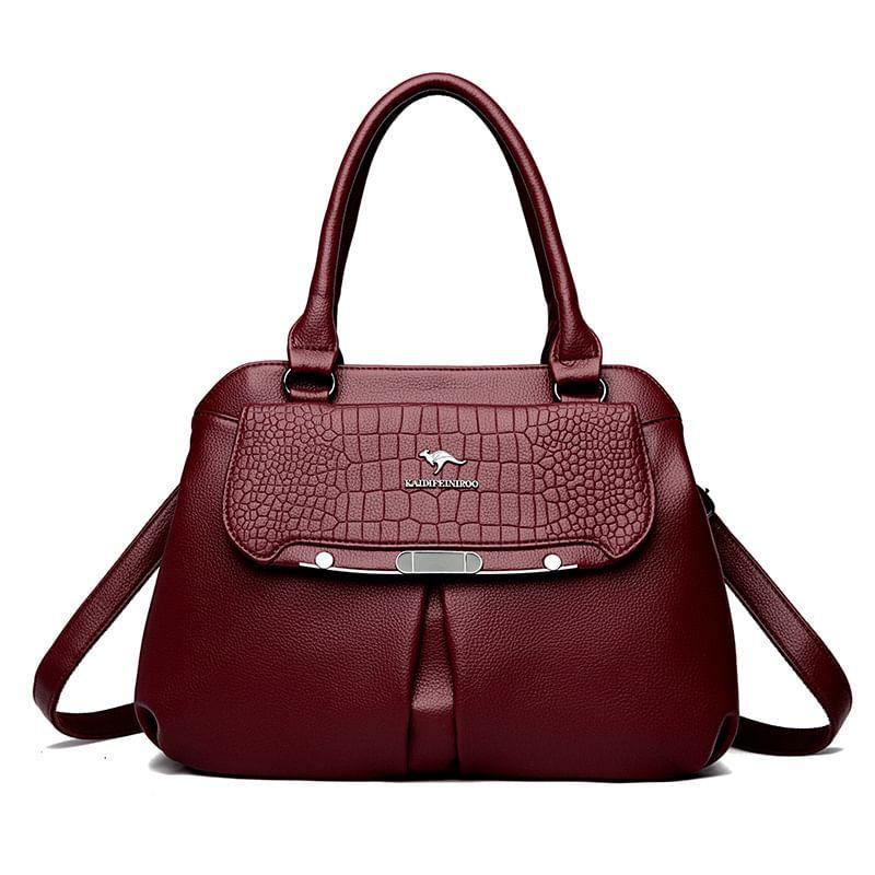 Top Handle Faux Leather Crossbody Bag product image