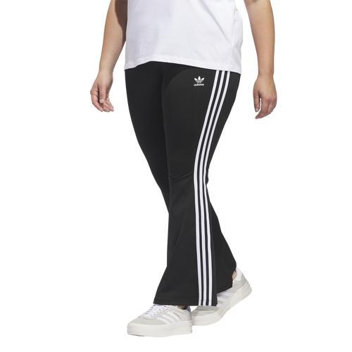 adidas Originals Womens adidas Originals adicolor 3-Stripes Flared Leggings (Plus Size) - Womens Black Product Image